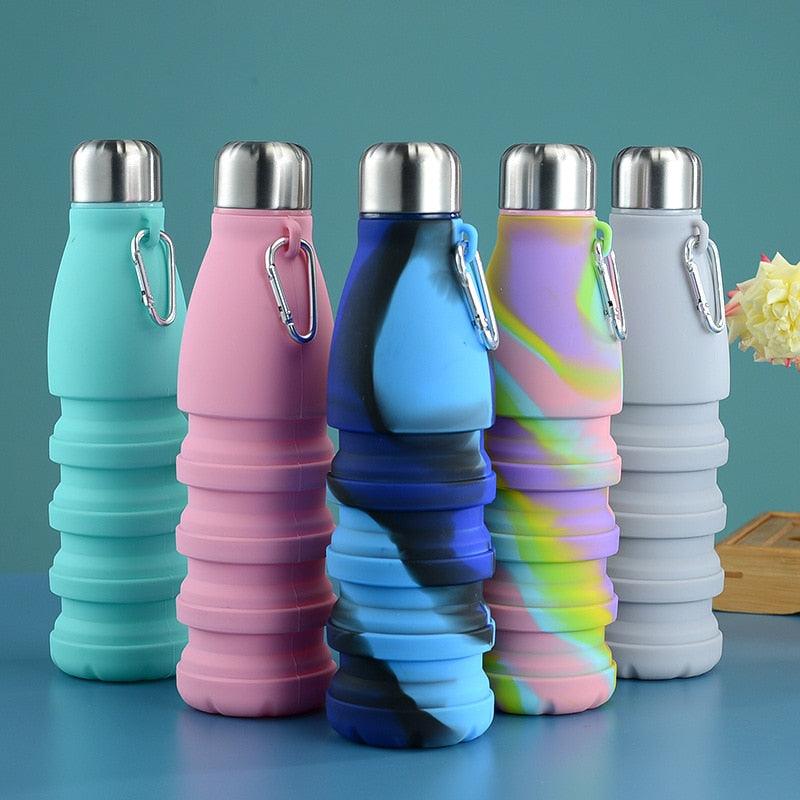 The Pro-Travel Collapsible Bottle (550ml) in various colors