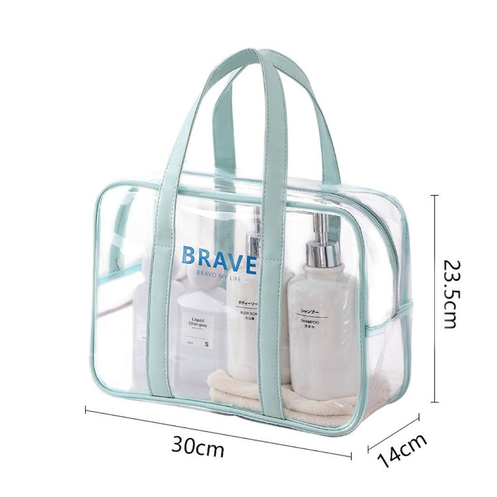 The Shoreline Transparent Wet/Dry Bag for travel size essentials