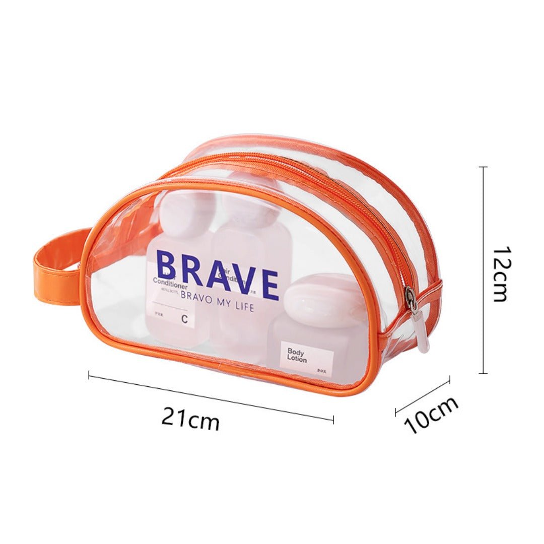 The Shoreline Transparent Wet/Dry Bag for travel size essentials