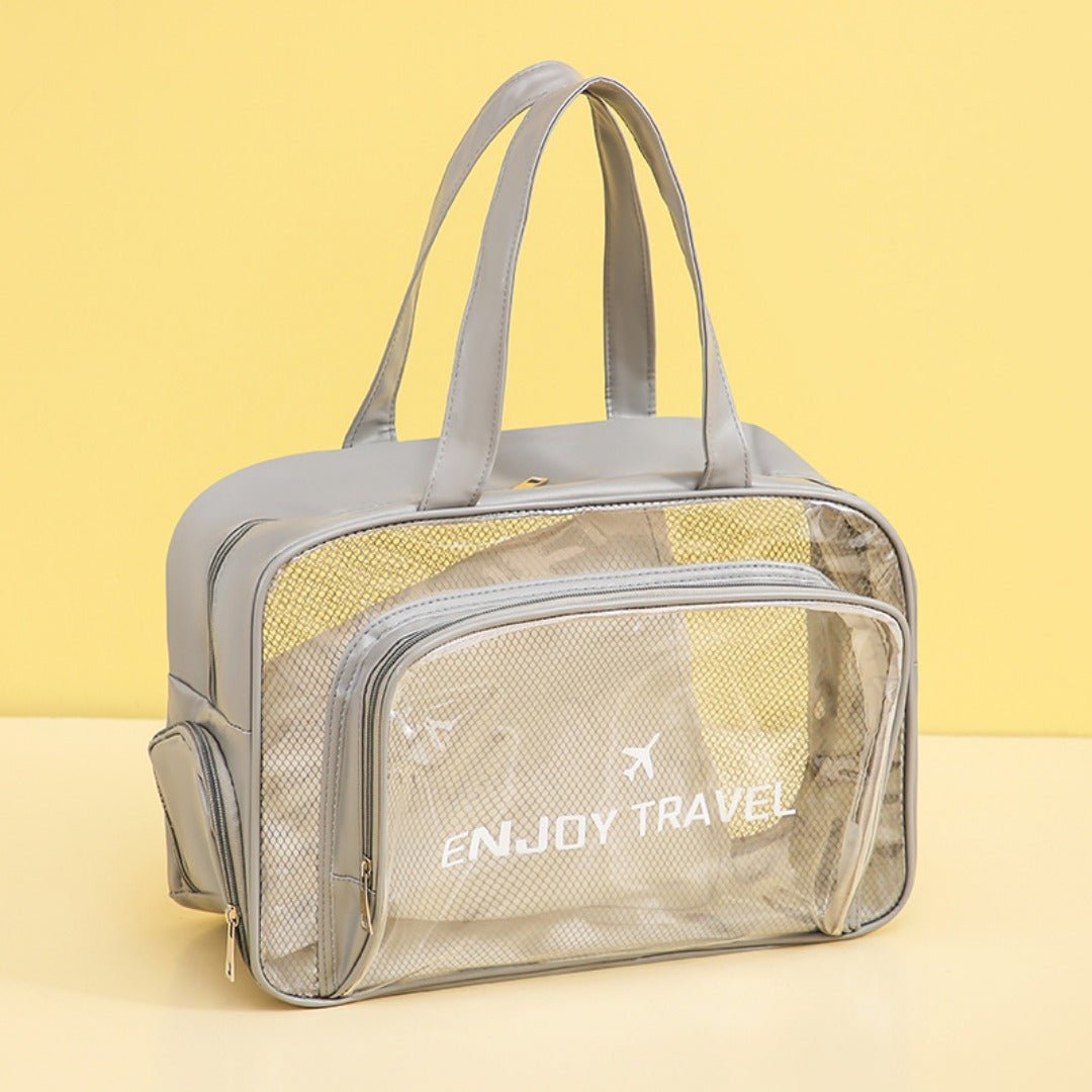 The Shoreline Transparent Wet/Dry Bag for travel size essentials