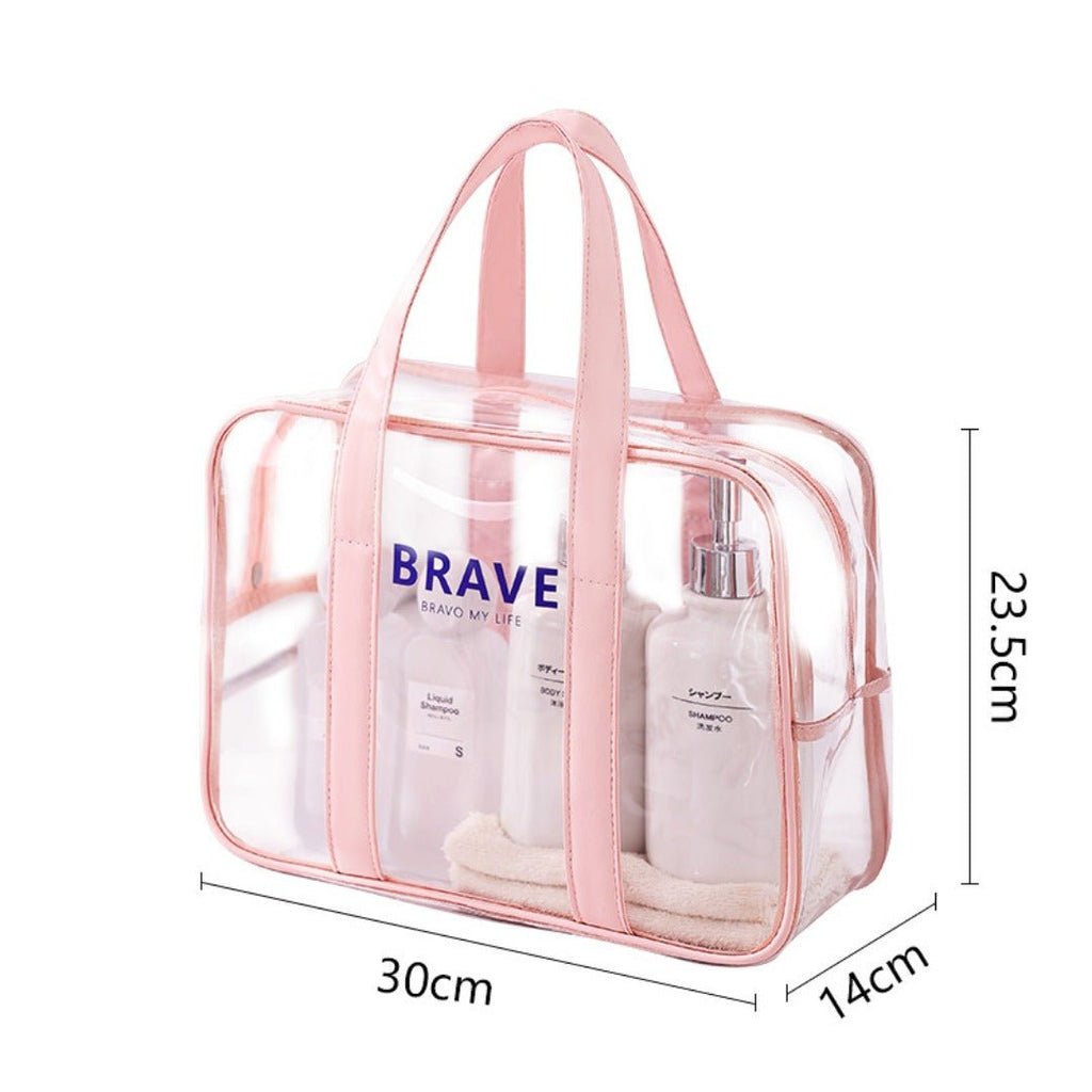 The Shoreline Transparent Wet/Dry Bag for travel size essentials