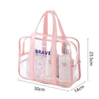 The Shoreline Transparent Wet/Dry Bag for travel size essentials
