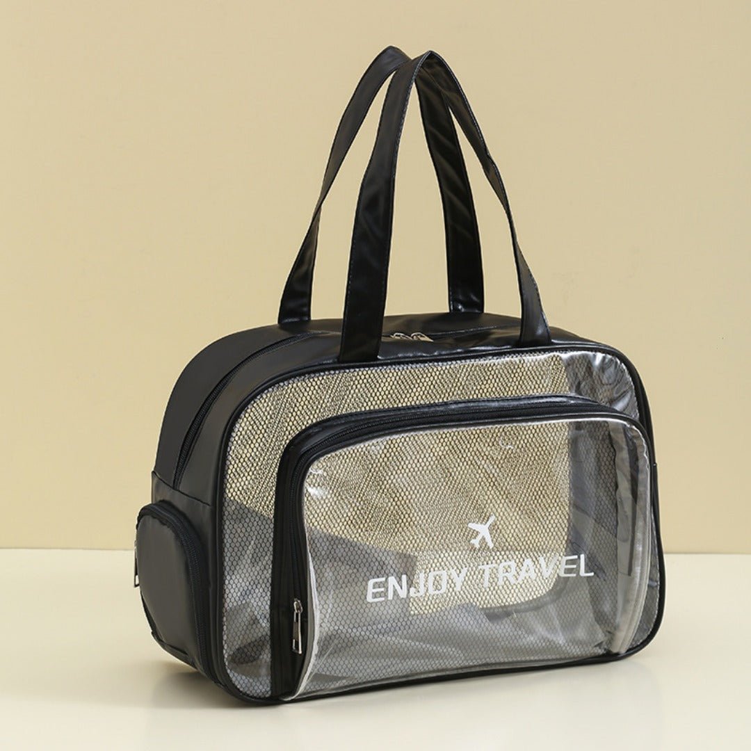 The Shoreline Transparent Wet/Dry Bag for travel size essentials