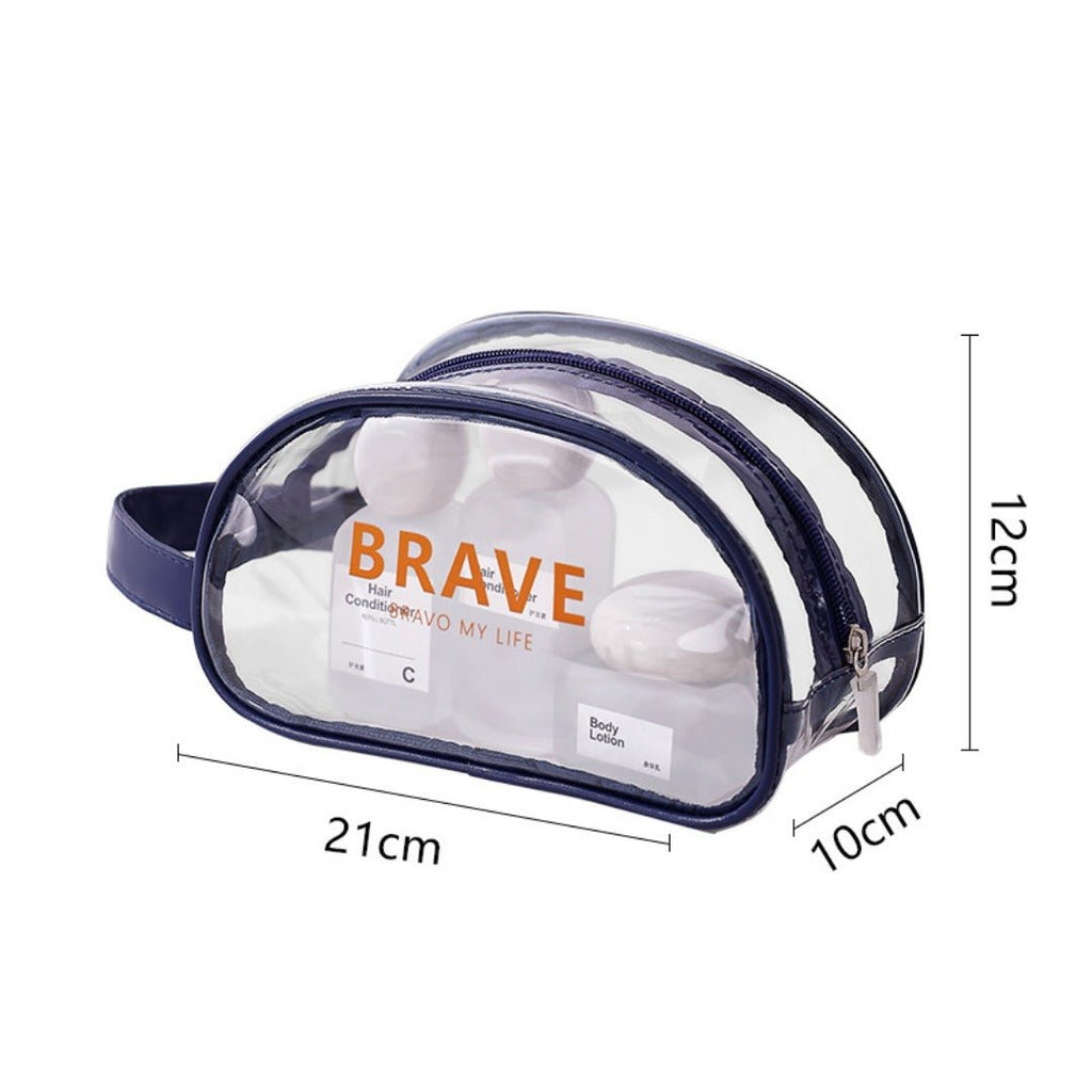 The Shoreline Transparent Wet/Dry Bag for travel size essentials