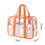 The Shoreline Transparent Wet/Dry Bag for travel size essentials