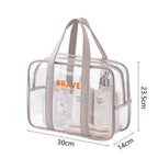 The Shoreline Transparent Wet/Dry Bag for travel size essentials