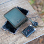 The Waltlet - RFID Secure Minimalist Wallet on a table with keys