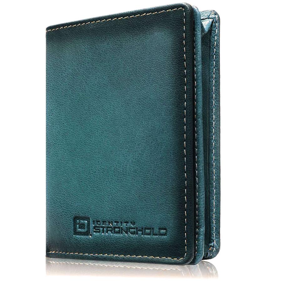 The Waltlet - RFID Secure Minimalist Wallet in dark green leather