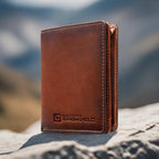 The Waltlet - RFID Secure Minimalist Wallet on a rock outdoors.