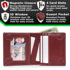 The Waltlet - RFID Secure Minimalist Wallet with magnetic closure and ID window.