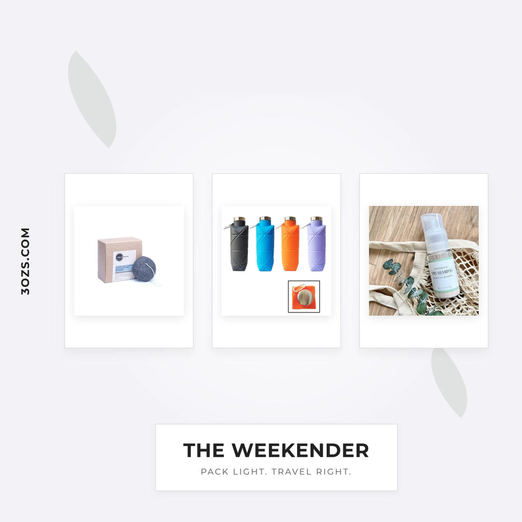 🌤️ The Weekender travel size essentials in compact kit.