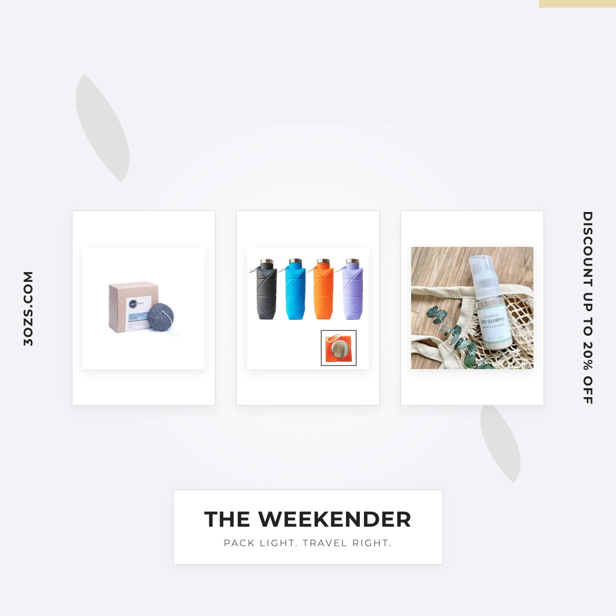 🌤️ The Weekender travel size essentials in compact kit.