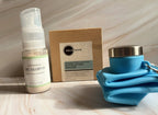 🌤️ The Weekender travel size essentials and exfoliating sponge