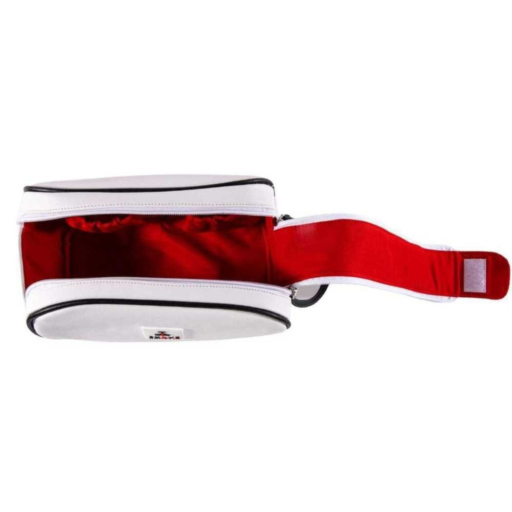 Toiletry Bag with double zipper and red interior for travel essentials