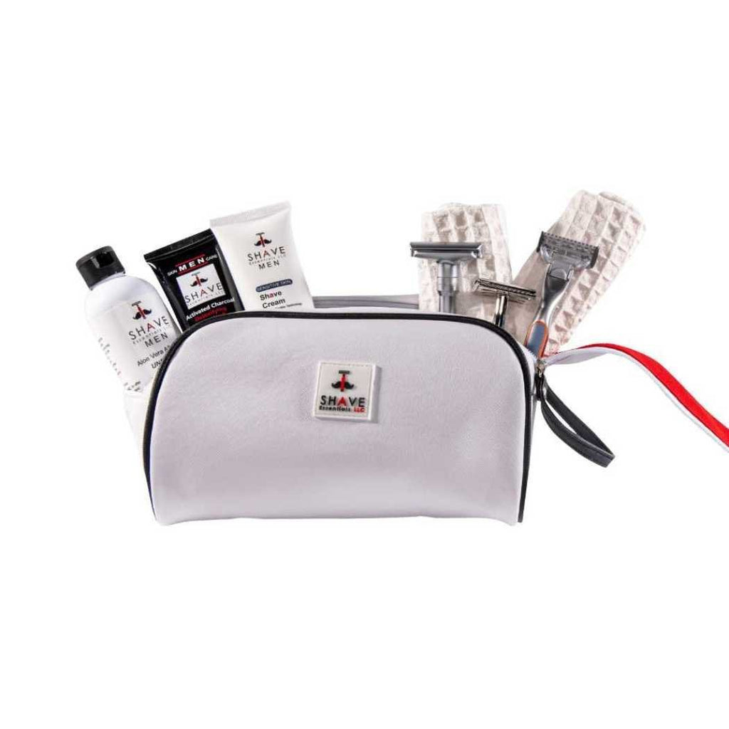 Toiletry Bag with travel size essentials and toiletries