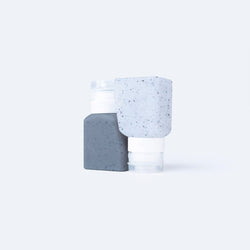 Travel Bottles for Liquids 3oz (Two Pack) in gray and speckled design