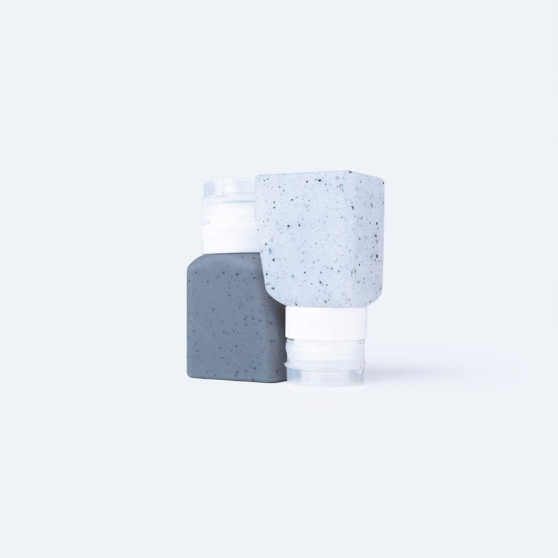 Travel Bottles for Liquids 3oz (Two Pack) in gray and speckled design
