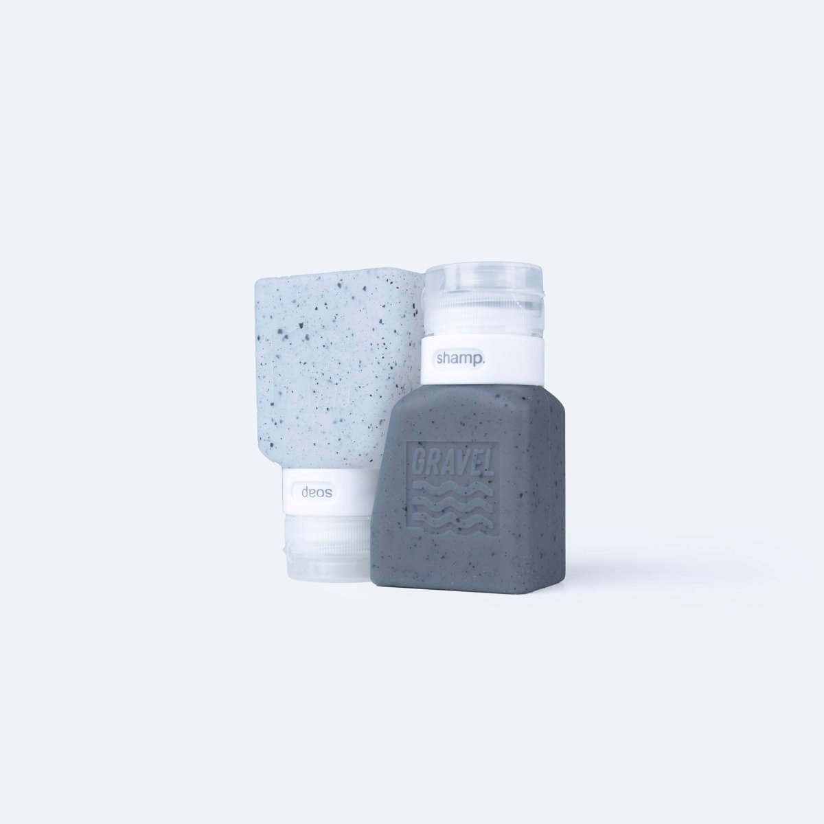 Travel Bottles for Liquids 3oz (Two Pack) in gray and blue
