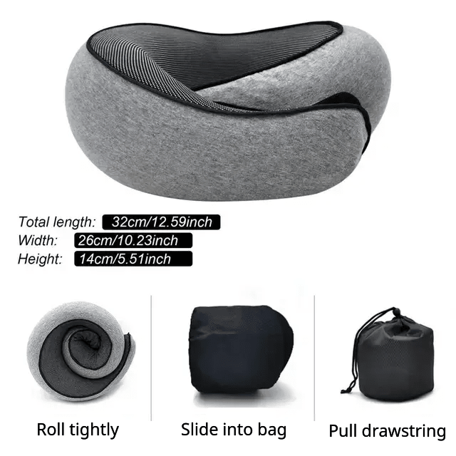 Travel Neck Pillow (Premium Memory Foam) - 3ozs