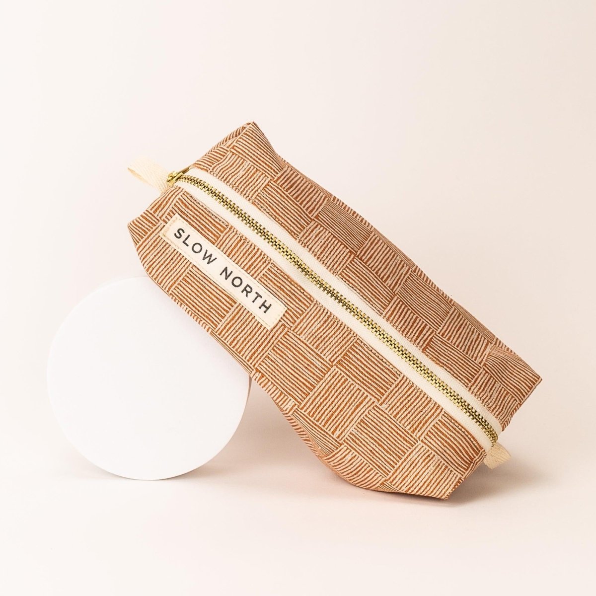 Travel Pouch - Copper Fields with compact travel essentials