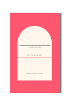 Everywhere customizable travel planner journal with a coral cover