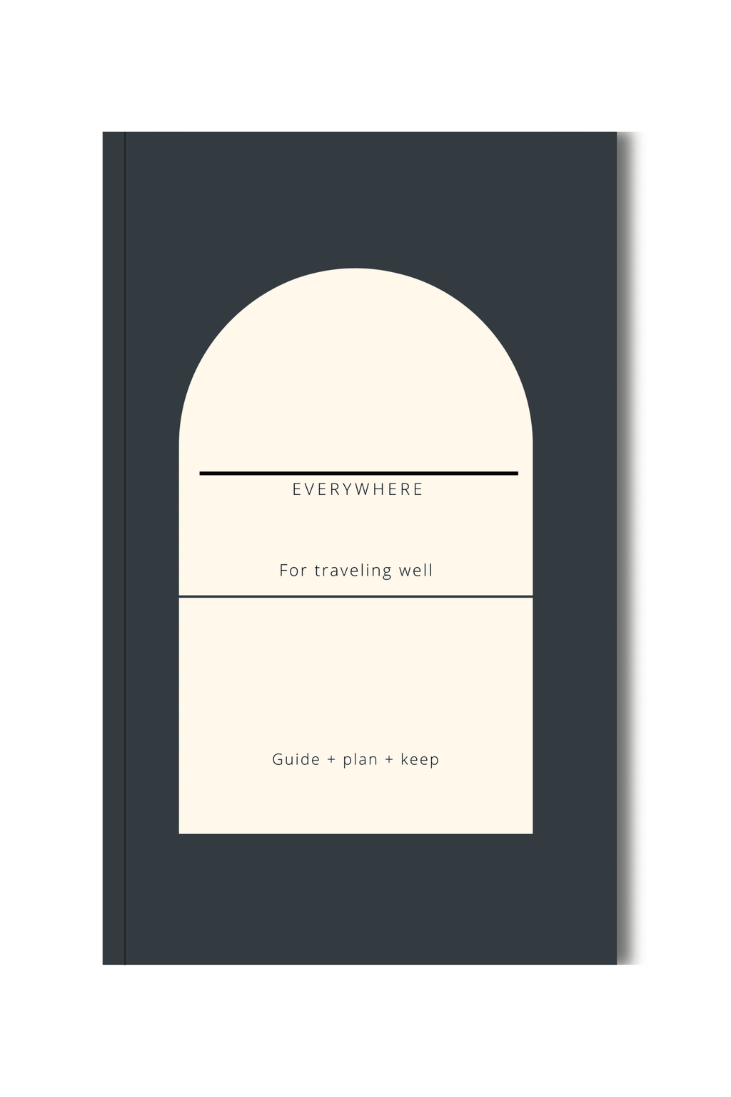 Everywhere customizable travel planner journal with a black cover