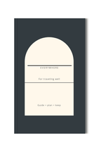 Everywhere customizable travel planner journal with a black cover