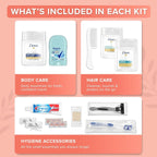 TrekTote 12 - Piece Women’s Premium Travel Hygiene Kit - 3ozs