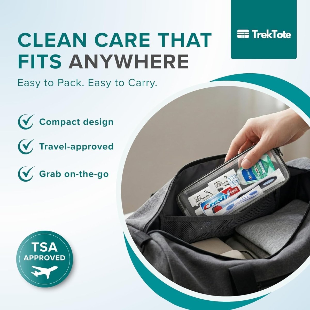 TrekTote Complete Travel Dental Kit - 3ozs