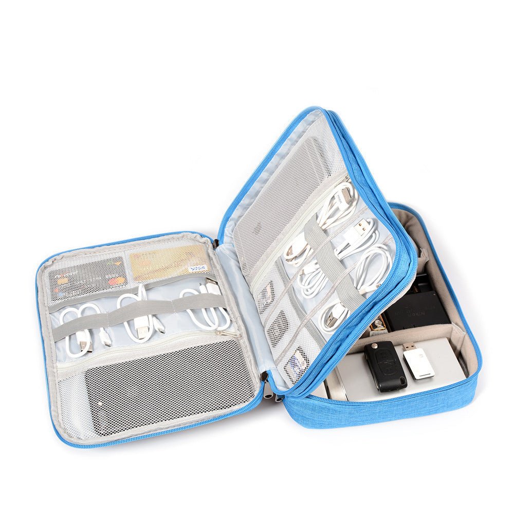 Tri-Layer Tech & Accessory Organizer for travel size essentials