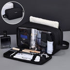 Triple-Layer Men's Grooming & Toiletry Bag with travel essentials