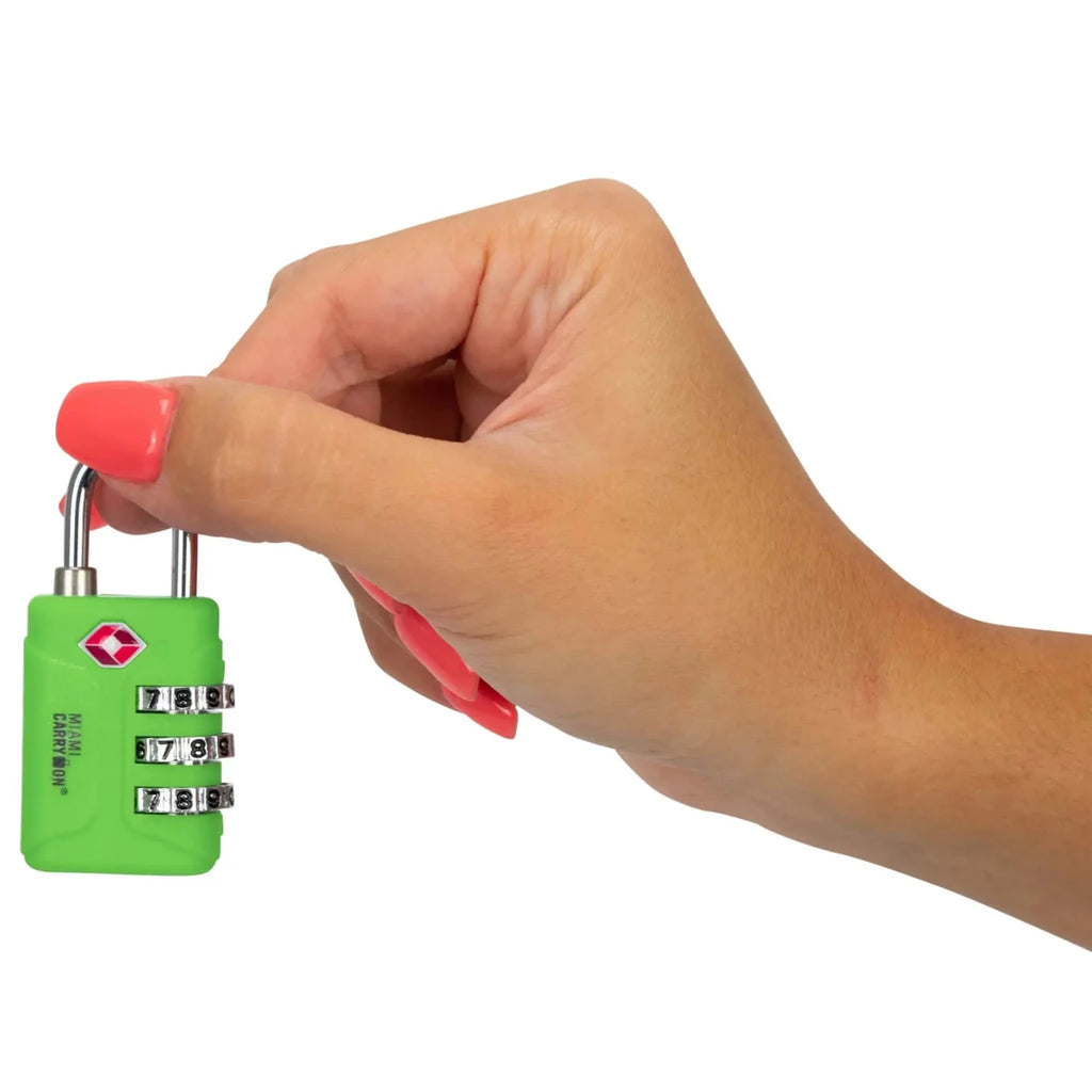 TSA Approved Combination Padlock in hand for secure travel