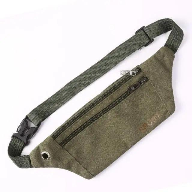 Unisex Canvas Waterproof Crossbody Waist Bag - 3ozs