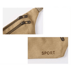 Unisex Canvas Waterproof Crossbody Waist Bag - 3ozs
