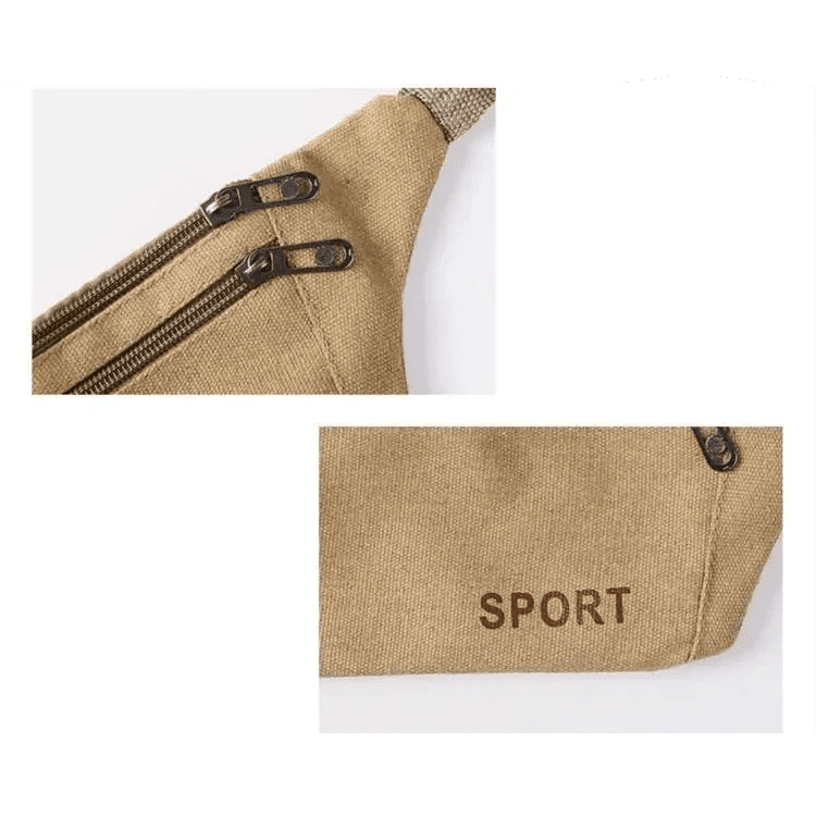 Unisex Canvas Waterproof Crossbody Waist Bag - 3ozs