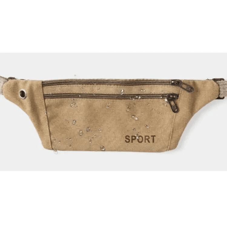 Unisex Canvas Waterproof Crossbody Waist Bag - 3ozs