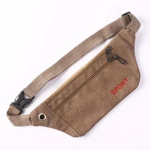 Unisex Canvas Waterproof Crossbody Waist Bag - 3ozs