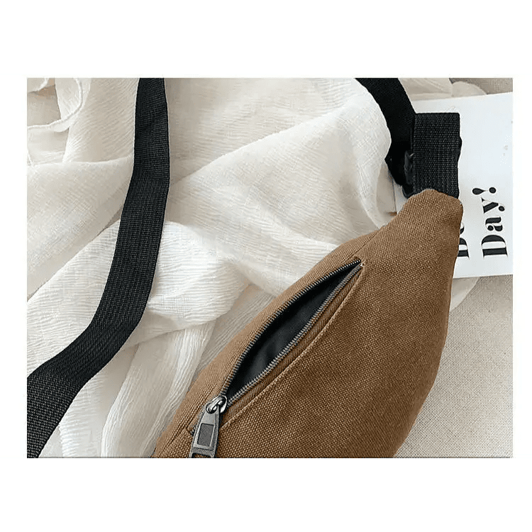 Unisex Canvas Waterproof Crossbody Waist Bag - 3ozs