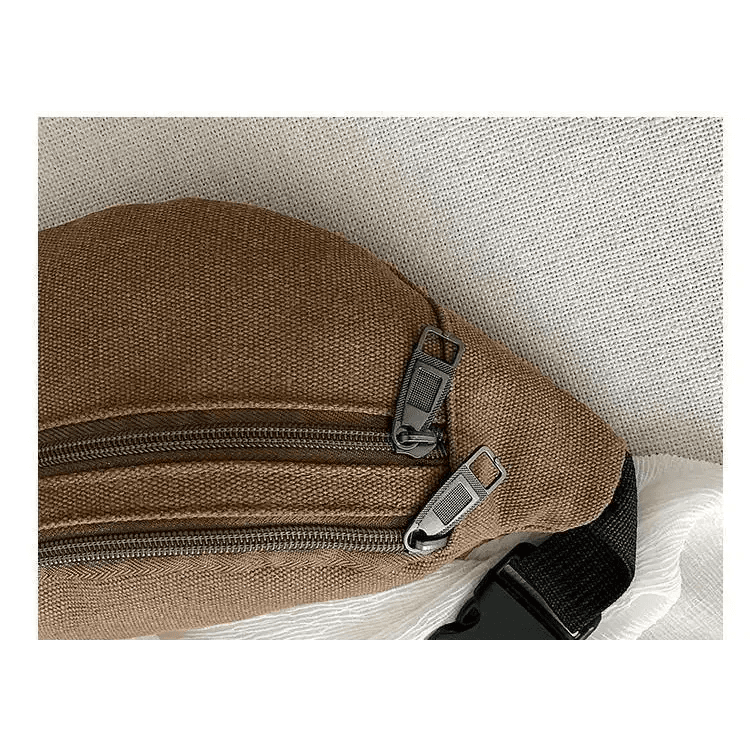 Unisex Canvas Waterproof Crossbody Waist Bag - 3ozs