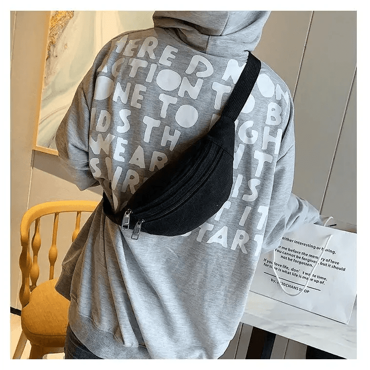 Unisex Canvas Waterproof Crossbody Waist Bag - 3ozs