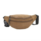 Unisex Canvas Waterproof Crossbody Waist Bag - 3ozs