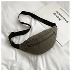 Unisex Canvas Waterproof Crossbody Waist Bag - 3ozs
