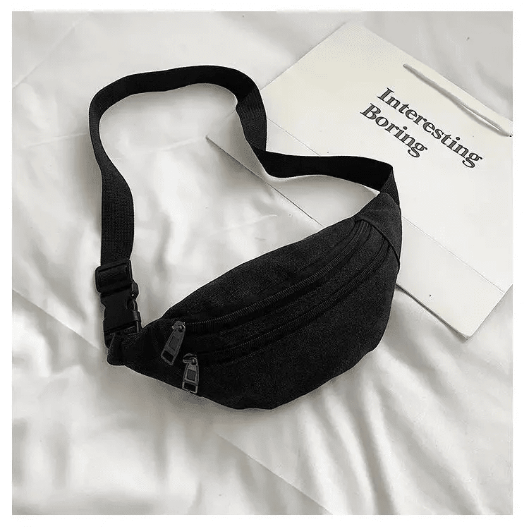 Unisex Canvas Waterproof Crossbody Waist Bag - 3ozs