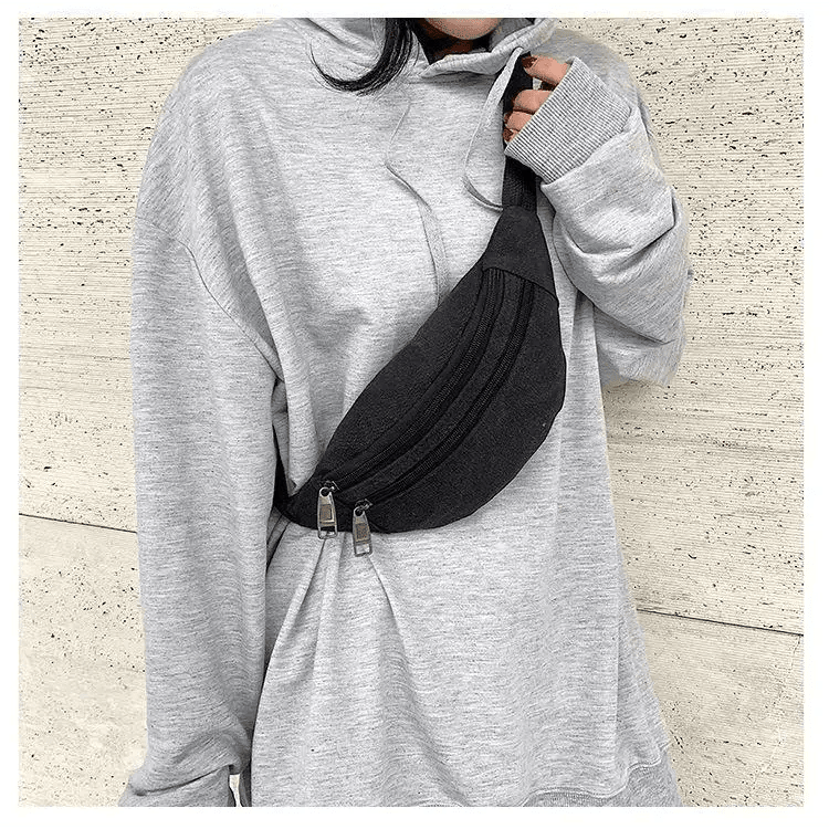 Unisex Canvas Waterproof Crossbody Waist Bag - 3ozs