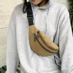 Unisex Canvas Waterproof Crossbody Waist Bag - 3ozs
