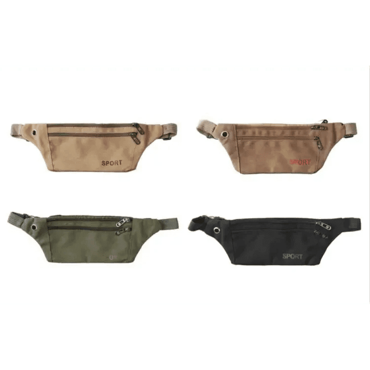 Unisex Canvas Waterproof Crossbody Waist Bag - 3ozs