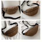 Unisex Canvas Waterproof Crossbody Waist Bag - 3ozs