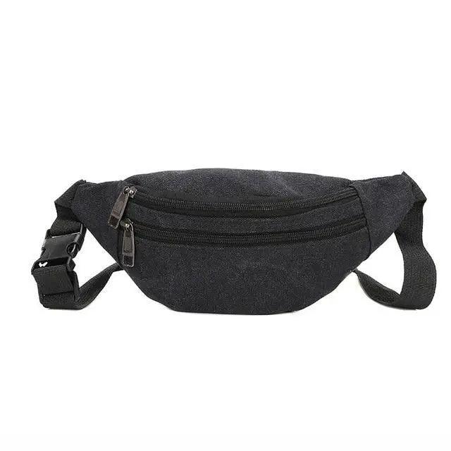 Unisex Canvas Waterproof Crossbody Waist Bag - 3ozs