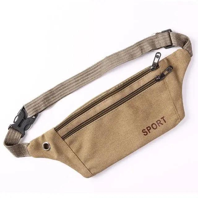 Unisex Canvas Waterproof Crossbody Waist Bag - 3ozs