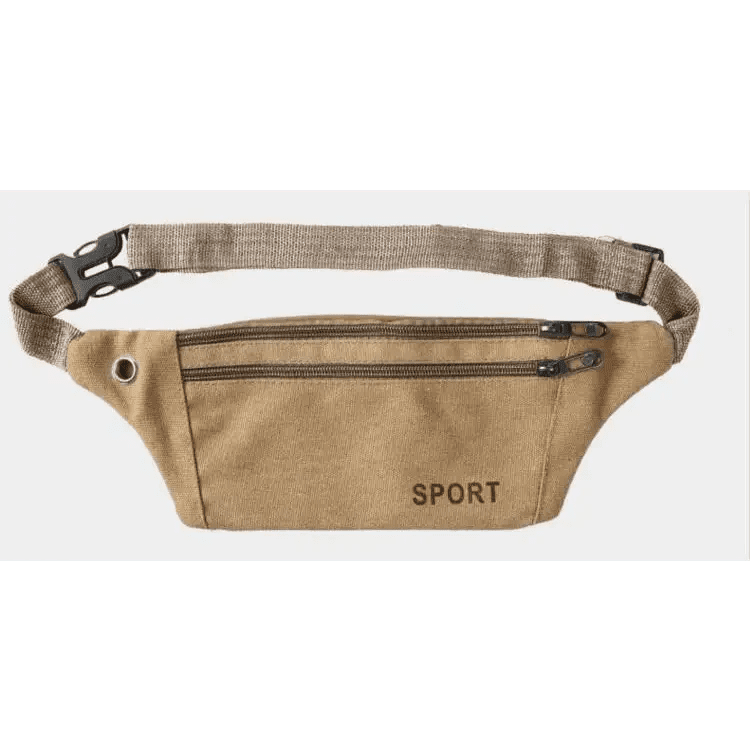Unisex Canvas Waterproof Crossbody Waist Bag - 3ozs